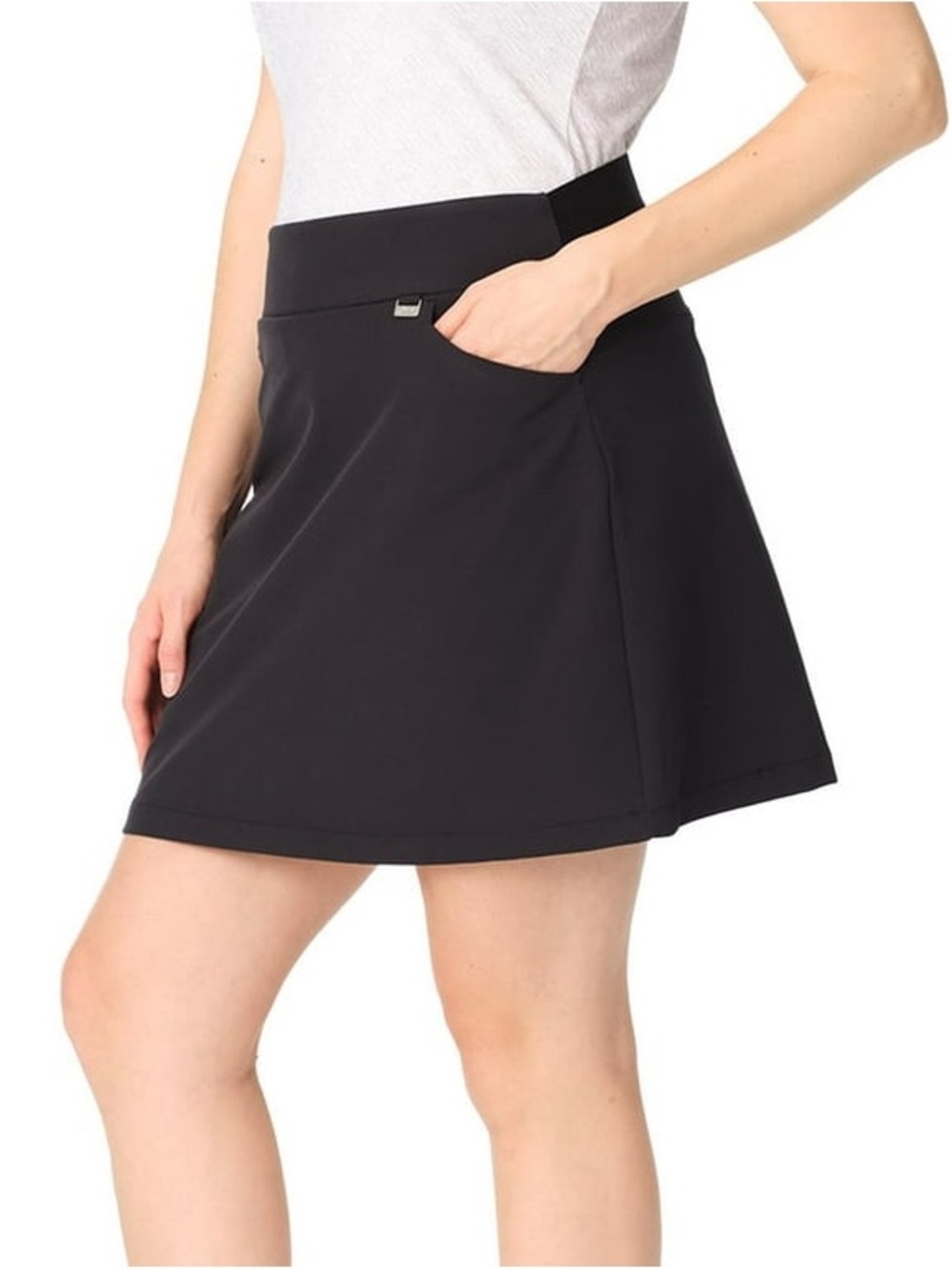 Greg Norman Collection Black Pull-On Golf Skort Large NWOT Stretch Performance - Picture 2 of 9